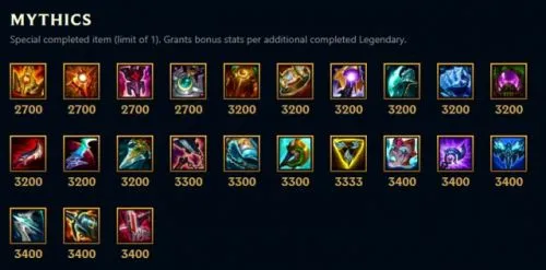 LOL英雄联盟S11季前赛神话装备怎么