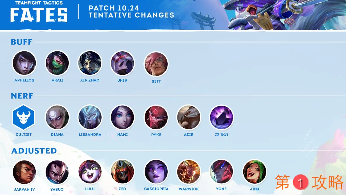 lol云顶之弈10.24版本更新公告 10.