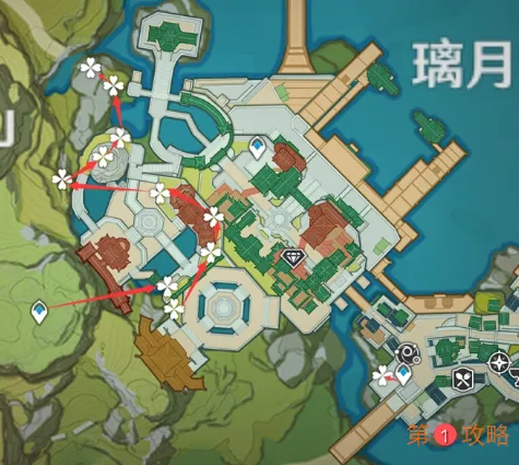 原神琉璃百合收集路线