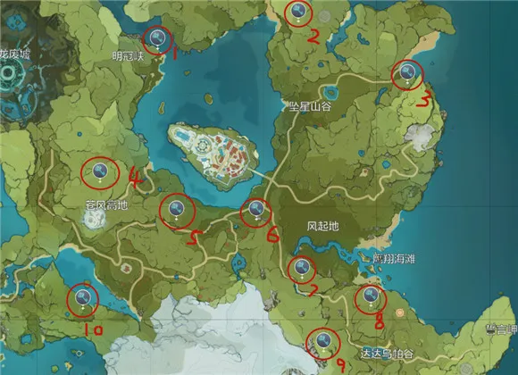 原神蒙德全部地灵龛位置最新介绍