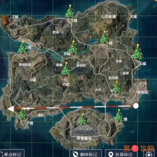 和平精英2020圣诞树位置大全海岛地