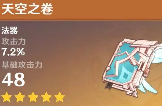 原神天空之卷武器分析和适合角色推