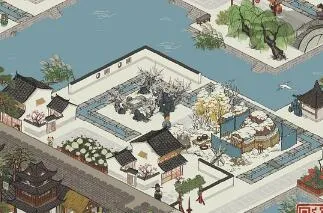 江南百景图独钓寒江雪雪景布局搭配