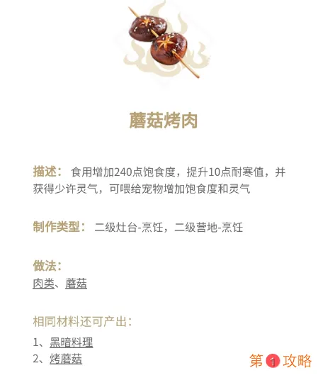 妄想山海蘑菇肉汤详细食谱做法一览