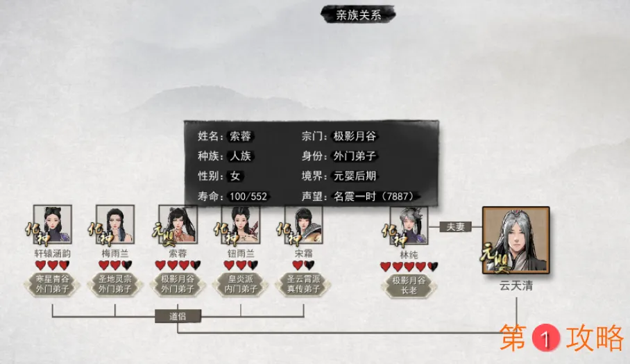 鬼谷八荒道侣选择及养成攻略