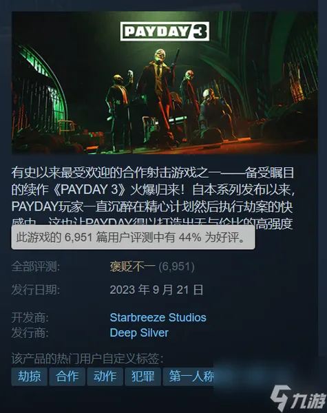 收获日3正式发售 现已成为Steam全球热销榜第一