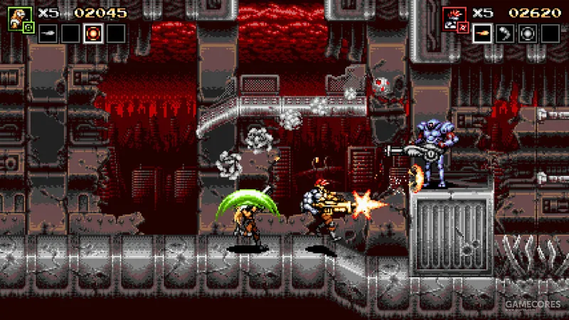 类魂斗罗风格《Blazing Chrome》定