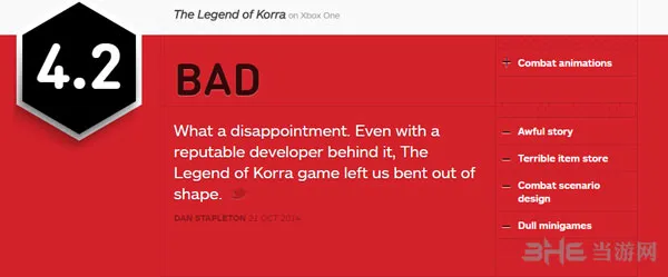 科拉传奇获IGN4.2差评 可怕的剧情令人不敢体验