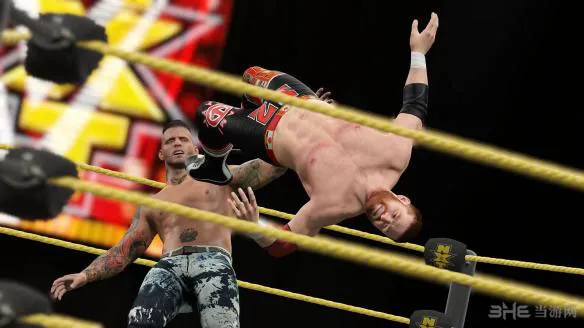 WWE2K15边绳飞空技(gonglue1.com)