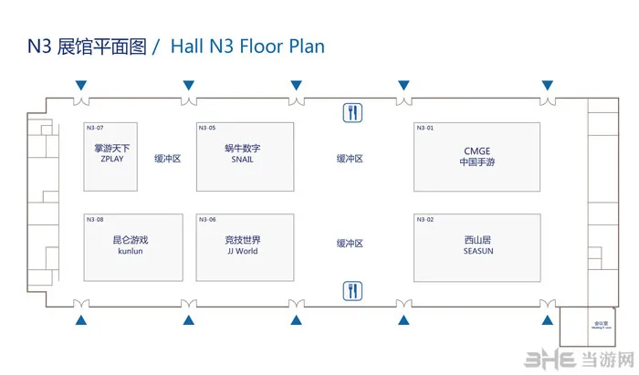 ChinaJoy2015展会现场各大游戏厂商展位分布图2(gonglue1.com)