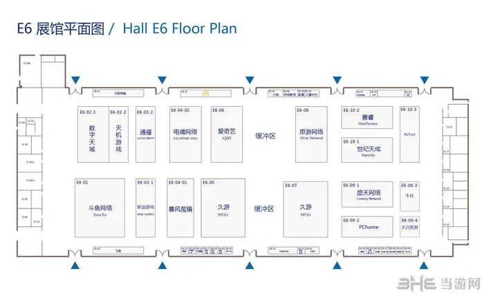 ChinaJoy2015展会现场各大游戏厂商展位分布图6(gonglue1.com)