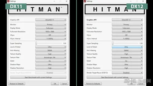 《杀手6》DX11/DX12对比视频公布 