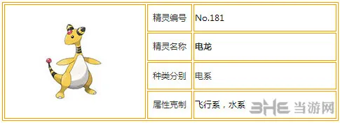 口袋妖怪重制电龙厉害吗 电龙属性