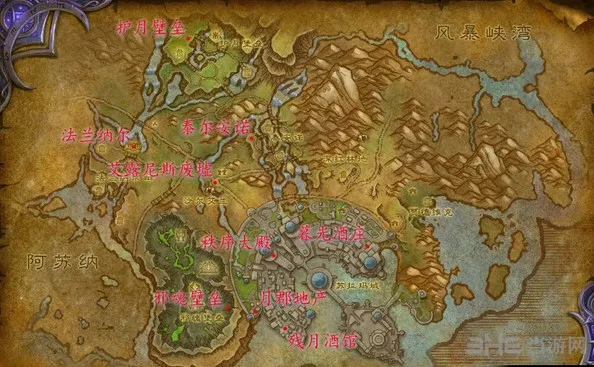 WOW魔兽世界7.0艾露尼斯废墟坐标位