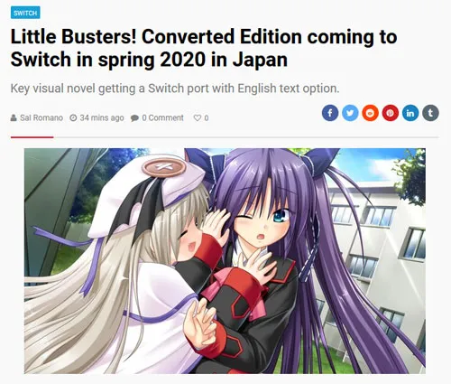 KEY社《Little Busters!》2020年春