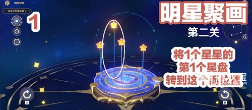 原神明星聚画第二关怎么调整星盘？原神明星聚画第二关攻略