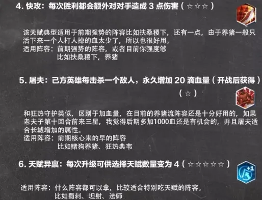 王者荣耀王者模拟战D级天赋大全 D级天赋适配阵容攻略一览