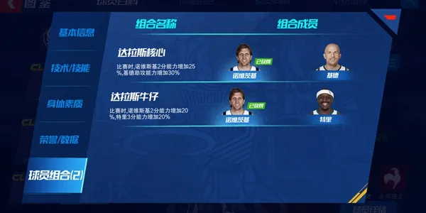 NBA篮球大师诺维茨基技能介绍 诺维茨基组合说明