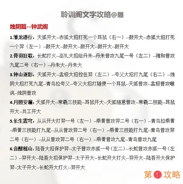 山海镜花钟武阁攻略汇总 钟武阁全关卡打法指南