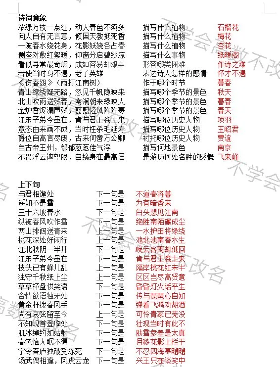 墨魂王安石联诗攻略 联诗题干及答案一览