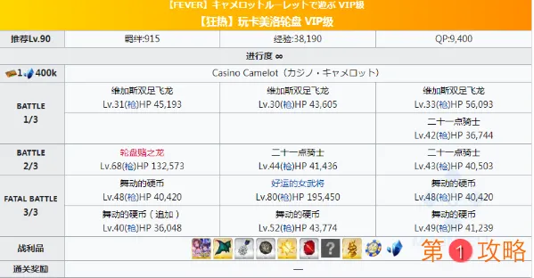fgo拉斯维加斯fever本怎么打 泳装四期fever本敌人配置打法攻略